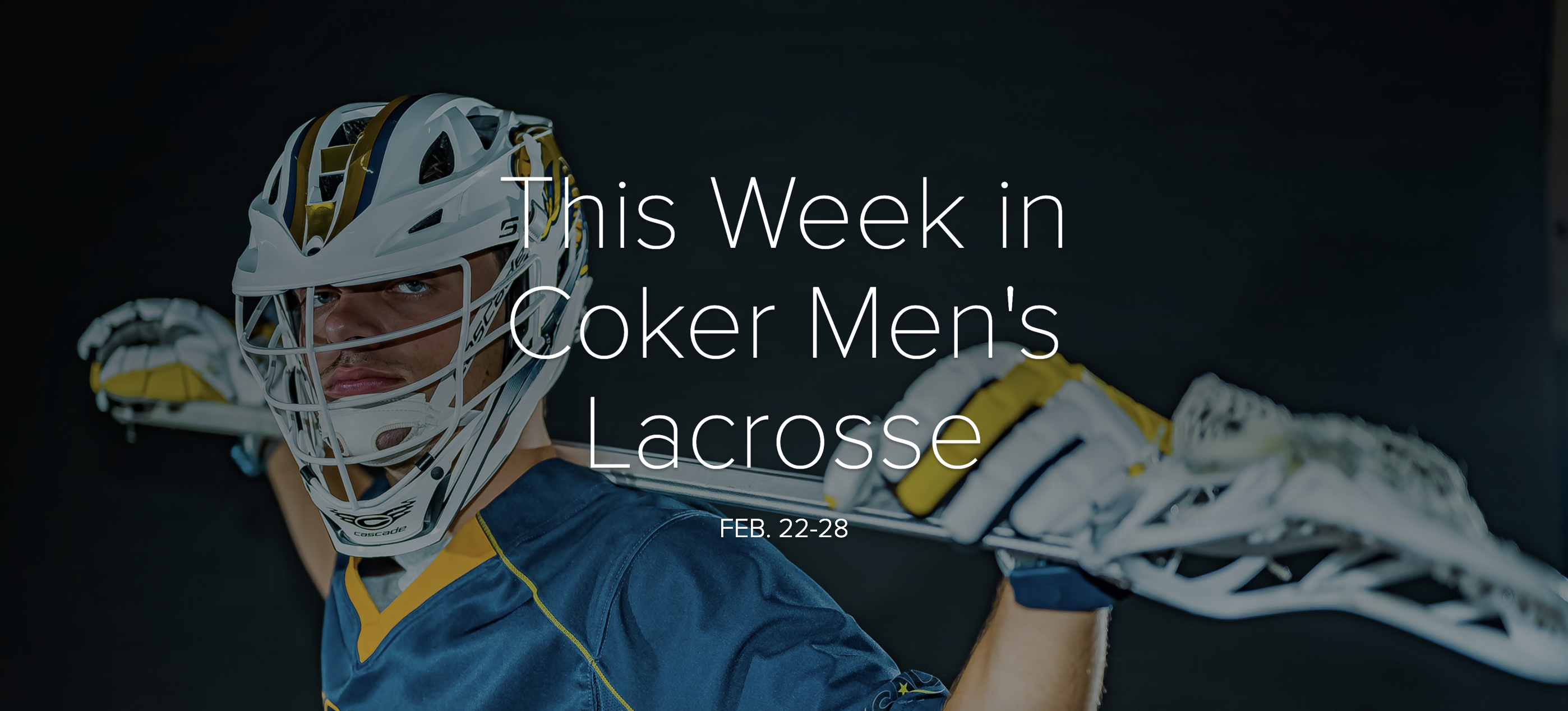 Men's Lacrosse Welcomes Chowan Tuesday, No. 6/8 Lenoir-Rhyne Saturday