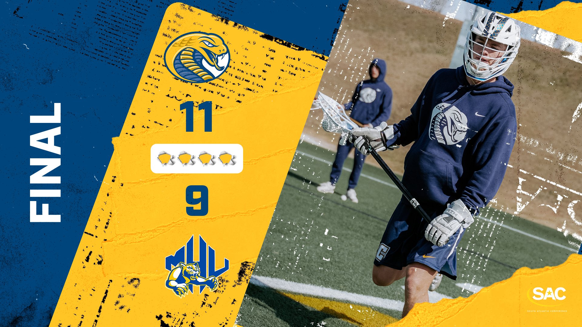 Men's Lacrosse Takes Close Match vs. Mars Hill